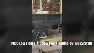 Carro a pianale ribassato PD30 Carro utile da 30 T Carri per manutenzione metropolitana/ferrovia leggera